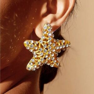 Star Crystal Earrings Trendy Jewelry